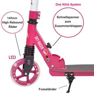 Apollo SkyRacer LED Scooter berry