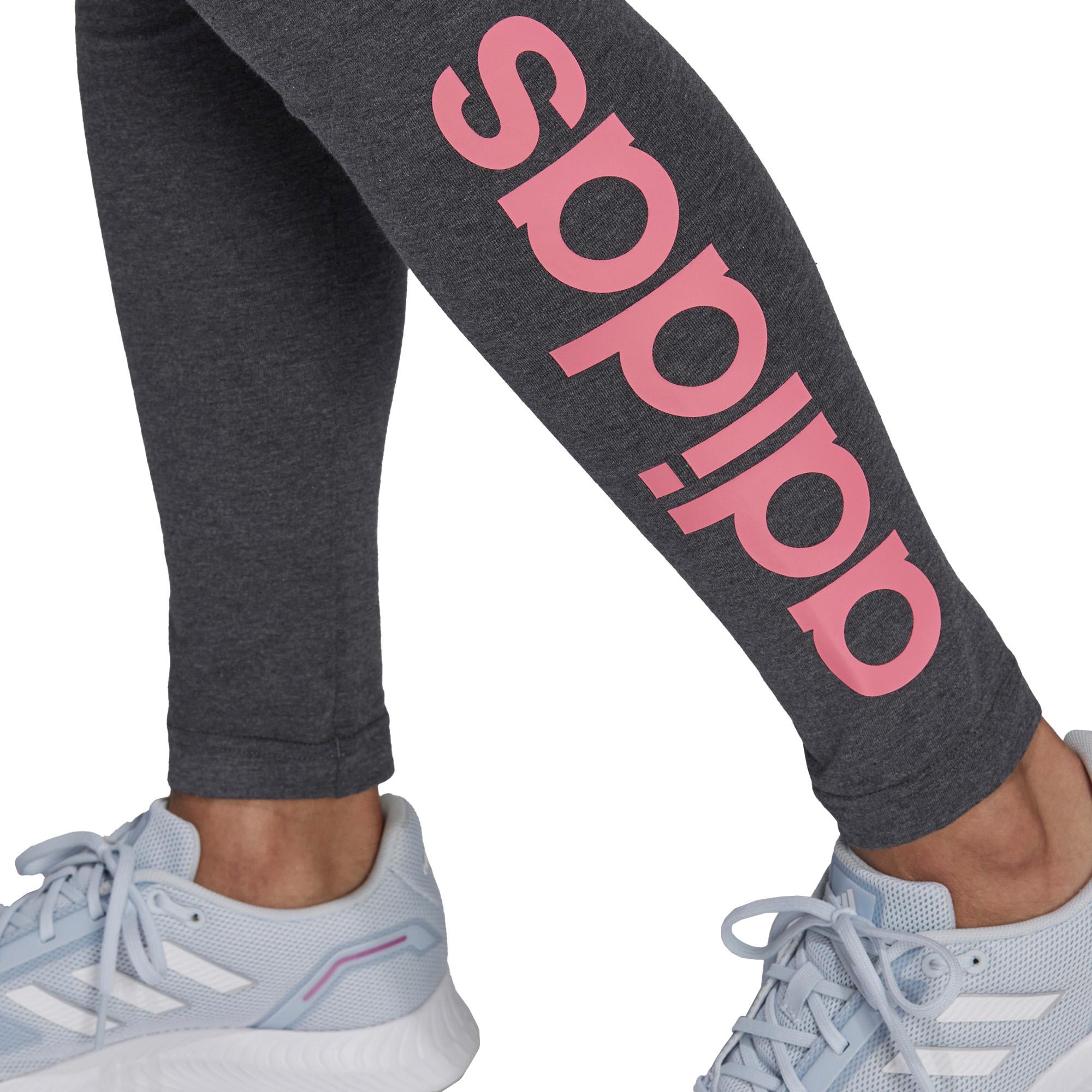 Adidas ESSENTIALS LOGO Leggings Damen dark grey heather rose tone im Online Shop von SportScheck kaufen