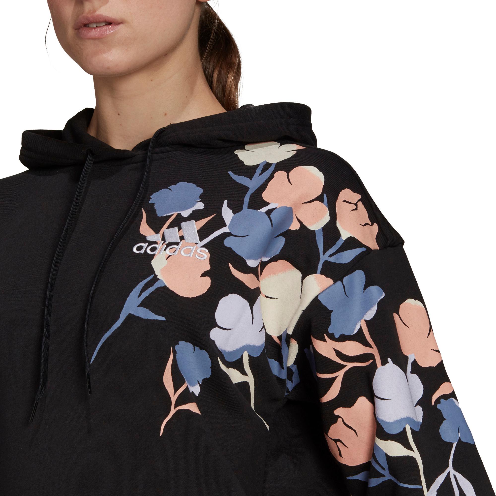 Adidas Floral Hoodie Damen black floral im Online Shop von SportScheck kaufen