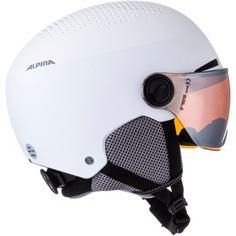 Rückansicht von ALPINA ARBER VISOR Q-LITE Skihelm white matt