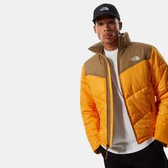 Rückansicht von The North Face SAIKURU Steppjacke Herren summit gold-utility brown