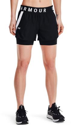 Rückansicht von Under Armour Play Up 2in1 Funktionsshorts Damen black