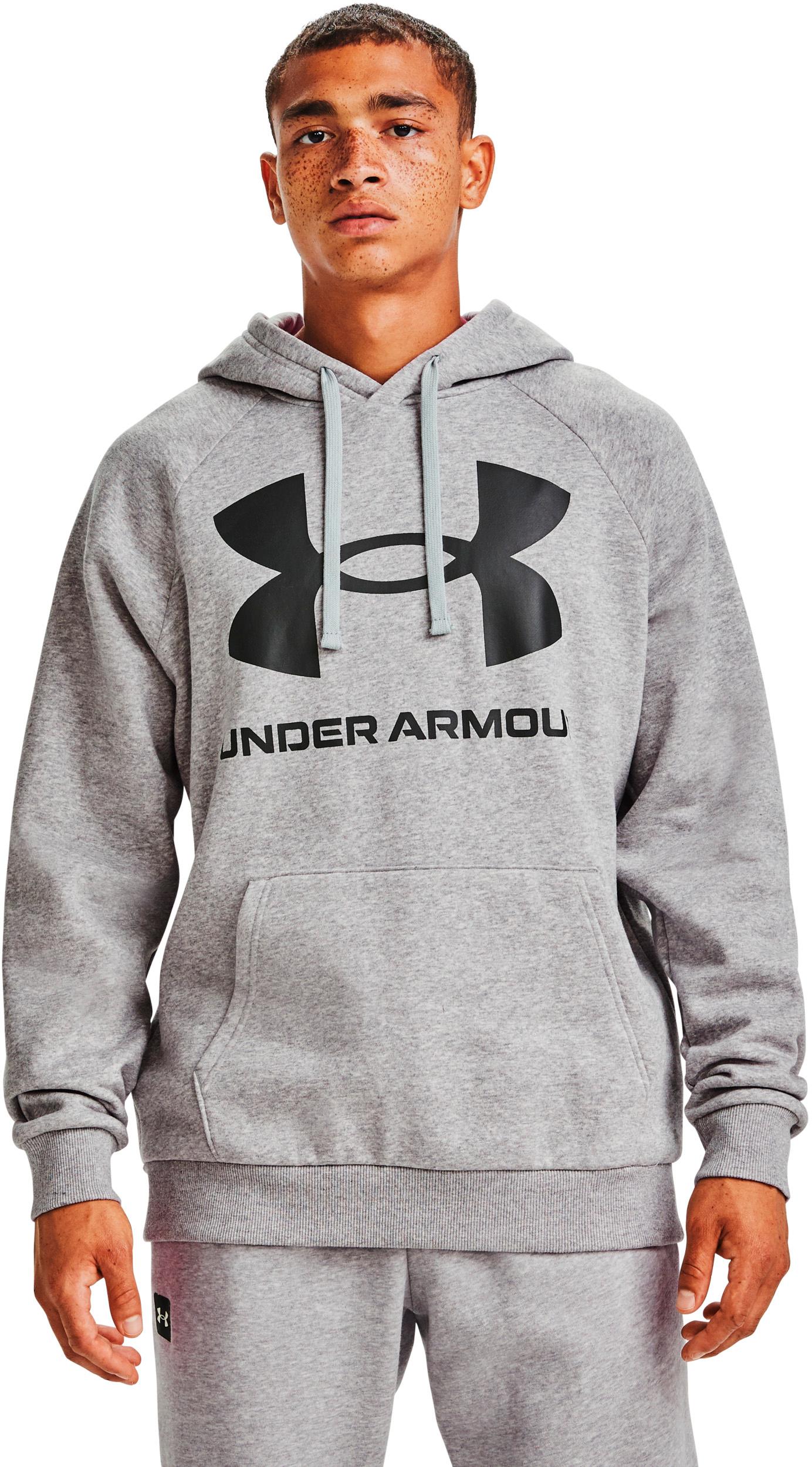 Under Armour Rival Hoodie mod gray light heather-black im Online Shop SportScheck kaufen