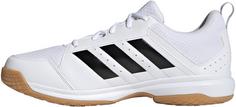 Rückansicht von adidas Ligra 7 Hallenschuhe Herren ftwr white-core black-ftwr white