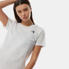 Rückansicht von The North Face SIMPLE DOME T-Shirt Damen tnf white
