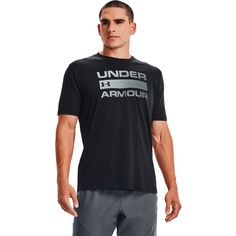 Rückansicht von Under Armour TEAM ISSUE T-Shirt Herren black-rhino gray