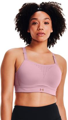 Rückansicht von Under Armour Rush Sport-BH Damen mauve pink