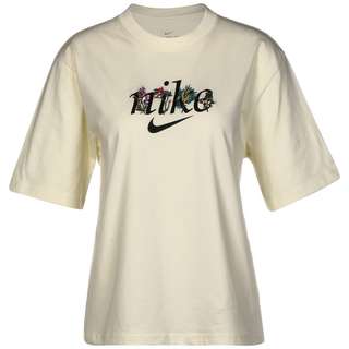 Nike Boxy Nature T-Shirt Damen beige / schwarz