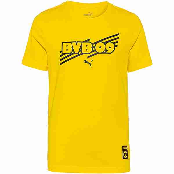 PUMA Borussia Dortmund T-Shirt Kinder cyber yellow-puma black