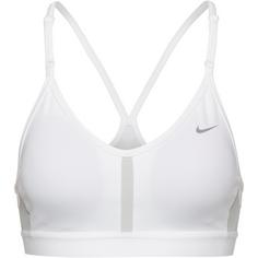 Nike Indy V-Neck Sport-BH Damen white-grey fog-particle grey