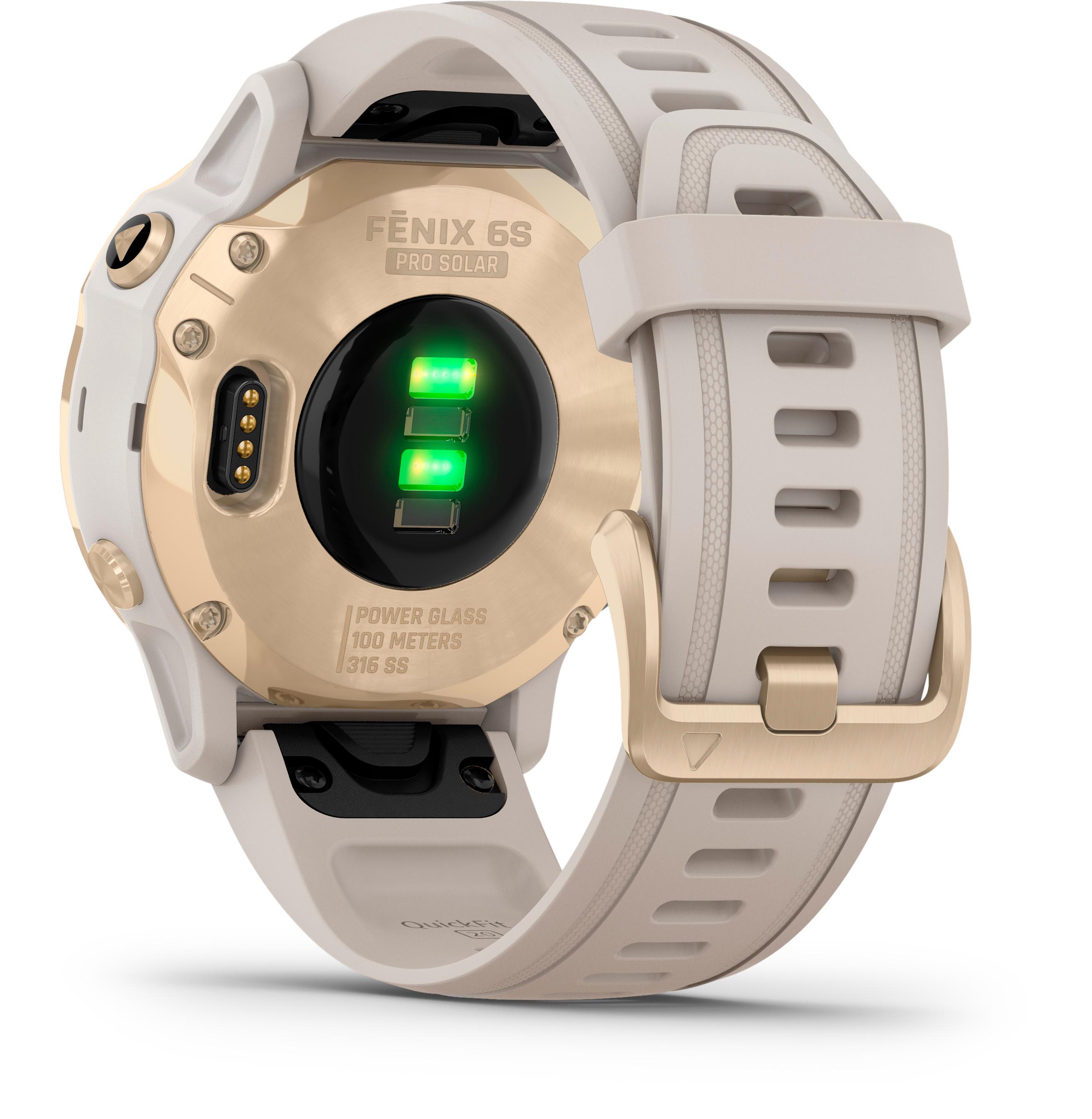 Garmin Fenix 6S Pro Solar Sportuhr weissgold im Online Shop von