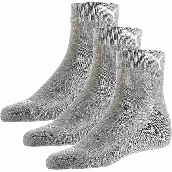 PUMA Cushioned Quarter 3er Pack Socken Pack middle grey-melange