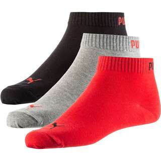 PUMA Quarter Socken Pack black-red