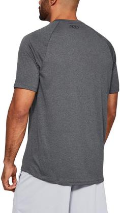 Rückansicht von Under Armour TECH Funktionsshirt Herren carbon heather-black