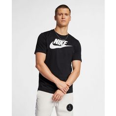 Rückansicht von Nike NSW Icon Futura T-Shirt Herren black-white