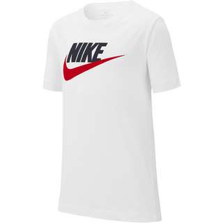 Nike NSW FUTURA ICON T-Shirt Kinder white-obsidian-university red