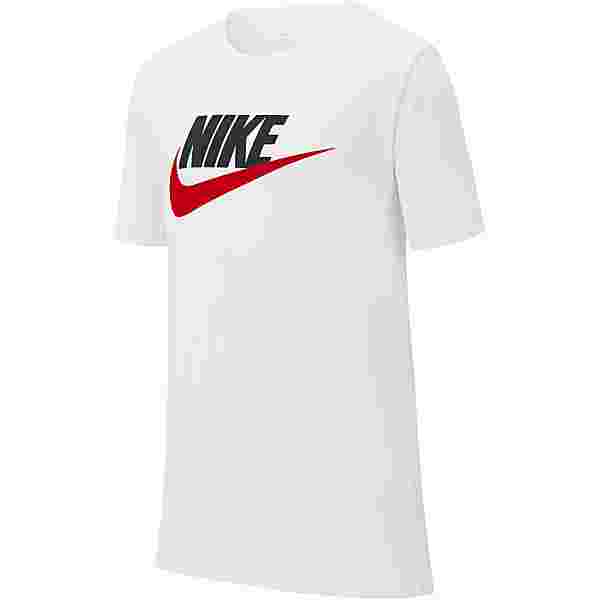 Nike NSW FUTURA ICON T-Shirt Kinder white-obsidian-university red