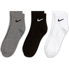 Nike EVERYDAY Knöchelsocken white-black-carbon heather-black-black-white