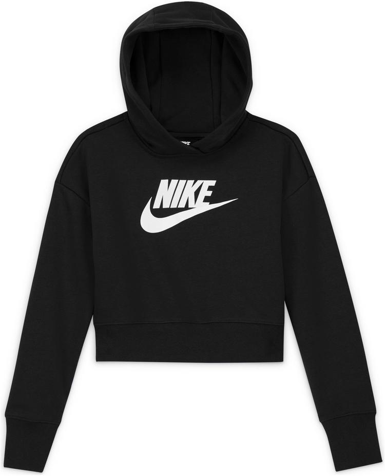Nike Nike NSW CLUB Hoodie M&auml;dchen - black-white - 0 | SportScheck