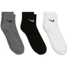 Rückansicht von Nike EVERYDAY Knöchelsocken white-black-carbon heather-black-black-white