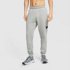 Rückansicht von Nike DRY GRAPHIC Trainingshose Herren dk grey heather-black