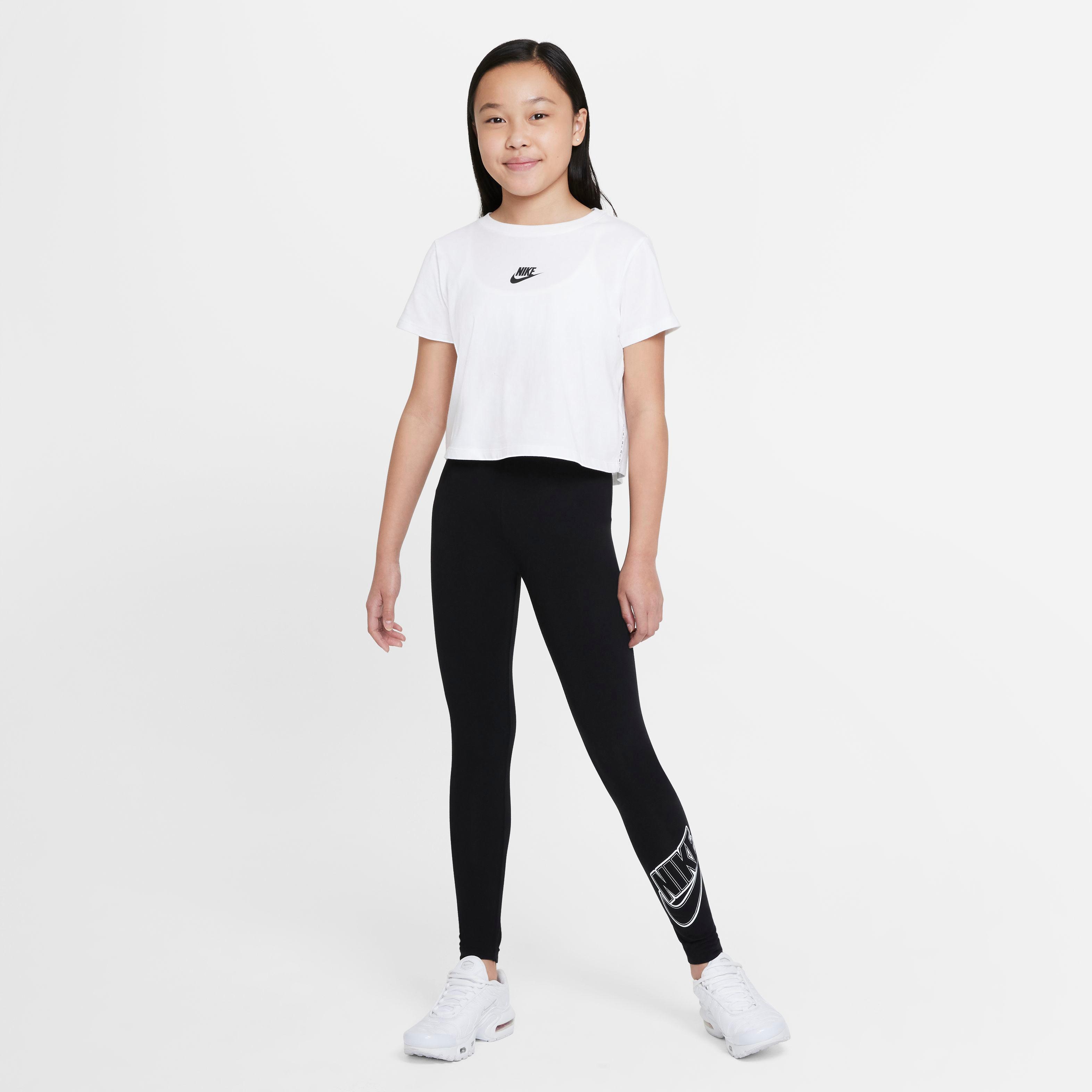 Nike NSW FAVORITES Leggings Mädchen black-white im Online Shop von
