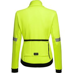 Rückansicht von GOREWEAR Tempest Fahrradjacke Damen neon yellow