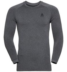 Odlo PERFORMANCE WARM ECO Funktionsshirt Herren grey melange-black