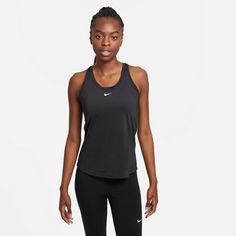 Rückansicht von Nike ONE Dri-Fit Funktionstank Damen black-white