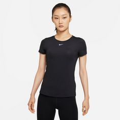 Rückansicht von Nike ONE Dri-Fit Funktionsshirt Damen black-white