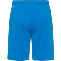 Rückansicht von PUMA teamRISE Fußballshorts Herren electric blue lemonade-white