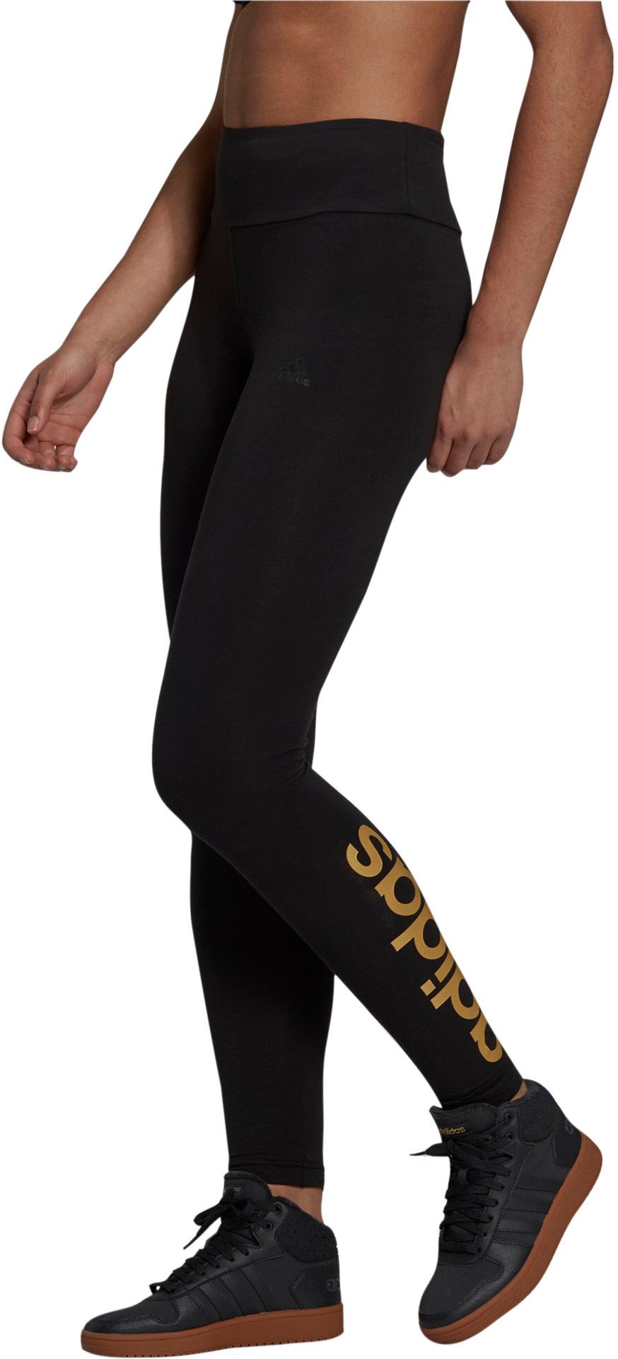 Sobriquette fax vertel het me Adidas LINEAR SPORT ESSENTIALS Leggings Damen black-gold met im Online Shop  von SportScheck kaufen