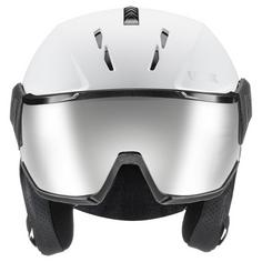 Rückansicht von Uvex Instinct Visor Skihelm white-black matt