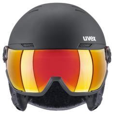 Rückansicht von Uvex WANTED VISOR Skihelm black mat