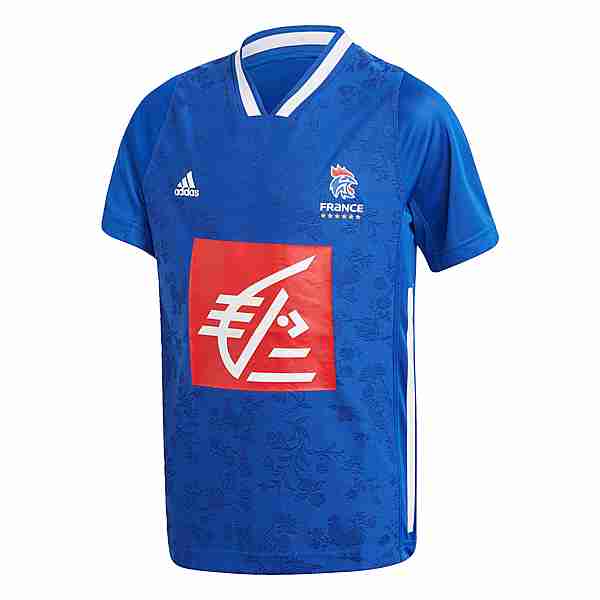 adidas Frankreich Handballtrikot Funktionsshirt Kinder Blau