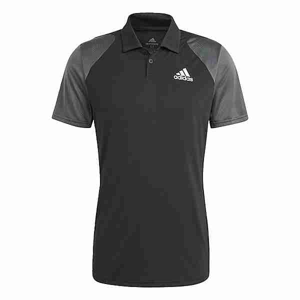 adidas Club Tennis Ribbed Polo Shirt Tennis Polo Herren Black / Grey Six / White