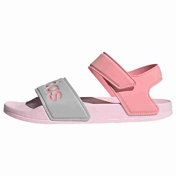 adidas adilette Sandale Badelatschen Kinder Clear Pink / Super Pop / Silver Metallic