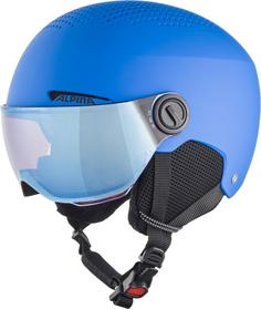 ALPINA ZUPO VISOR Q LITE Skihelm Kinder blue mat