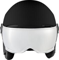 Rückansicht von ALPINA ARBER VISOR Q-LITE Skihelm black matt