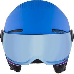 Rückansicht von ALPINA ZUPO VISOR Q LITE Skihelm Kinder blue mat