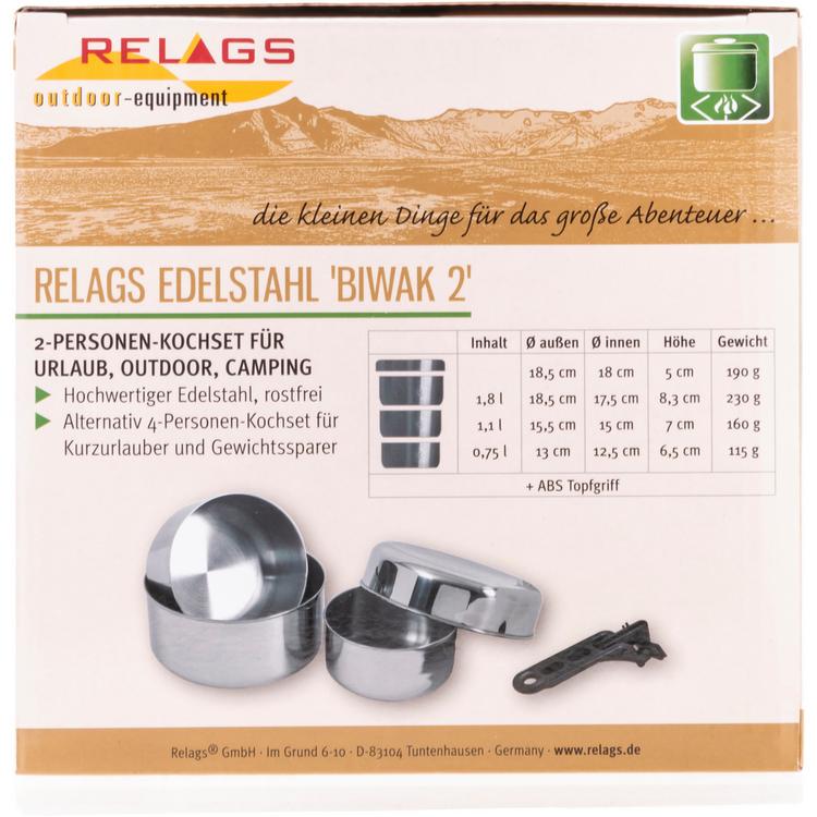 Basic Nature Basic Nature Biwak Edelstahl Campinggeschirr - silber - 0 | SportScheck
