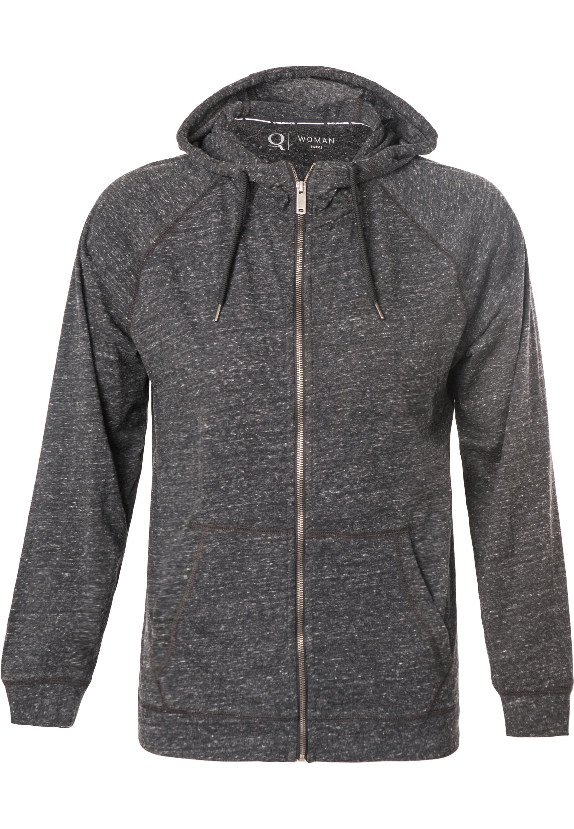 Endurance Q OLIVIA MELANGE Sweatjacke Damen 1001BM Black Melange