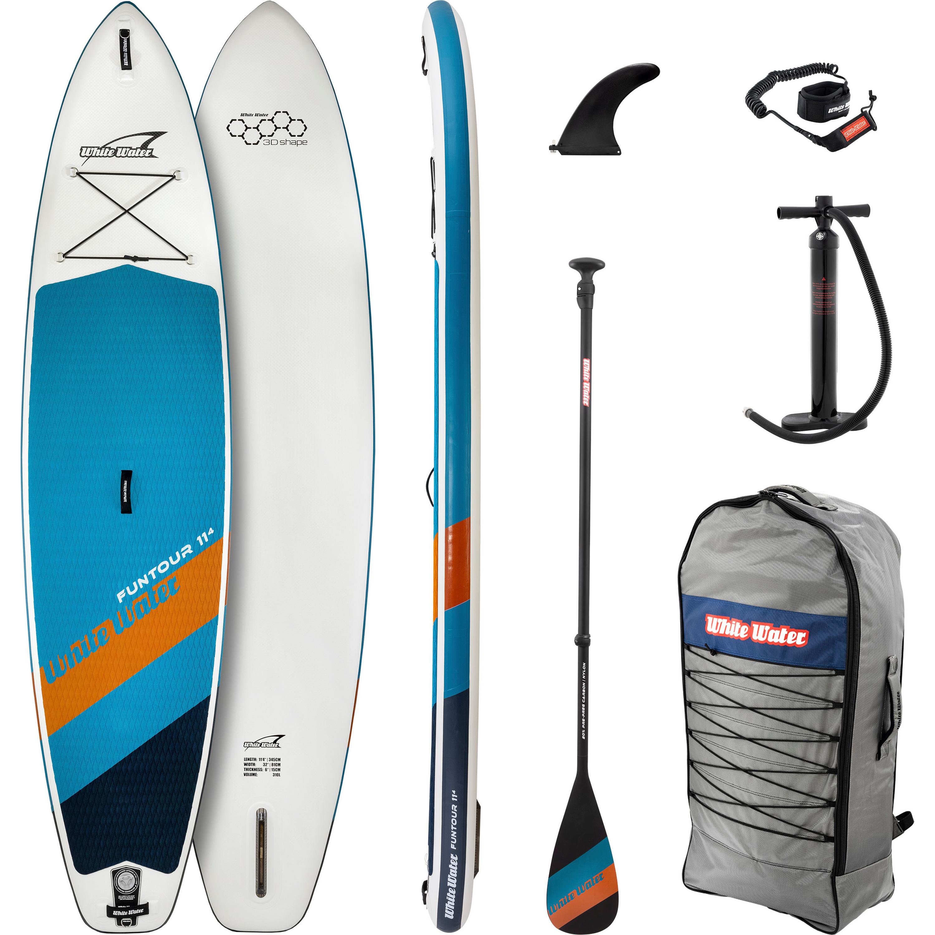 Image of WhiteWater SUP SET Oceanpetrol 11'4" x 32" x 6" SUP Sets