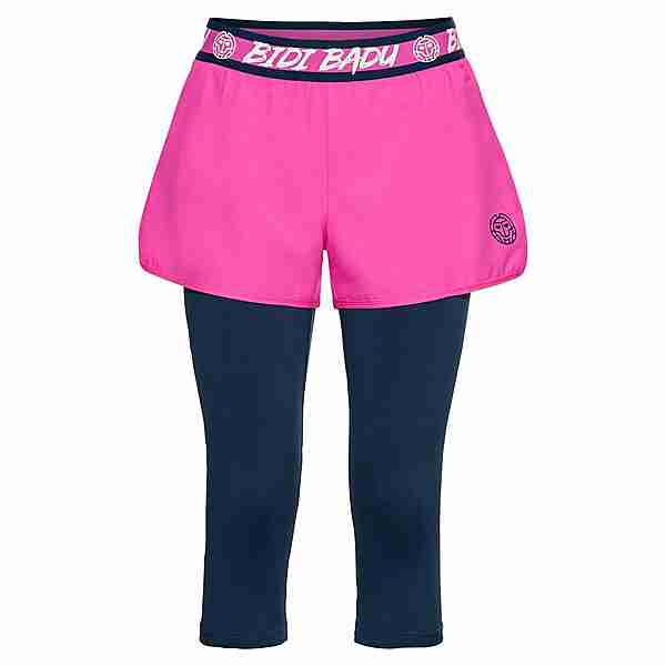 BIDI BADU Flora Tech Shopri pink/ dark blue Tennisshorts Kinder pink/dunkelblau