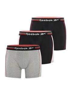 Reebok Boxershorts JARVIS Boxershorts Herren Black/Grey Marl/Vector Red