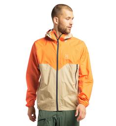 Rückansicht von Haglöfs L.I.M PROOF Multi Jacket Hardshelljacke Herren Flame Orange/Sand
