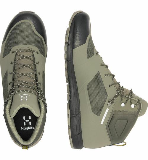 Rückansicht von Haglöfs L.I.M Mid Proof Eco Wanderschuhe Herren Sage green/deep woods