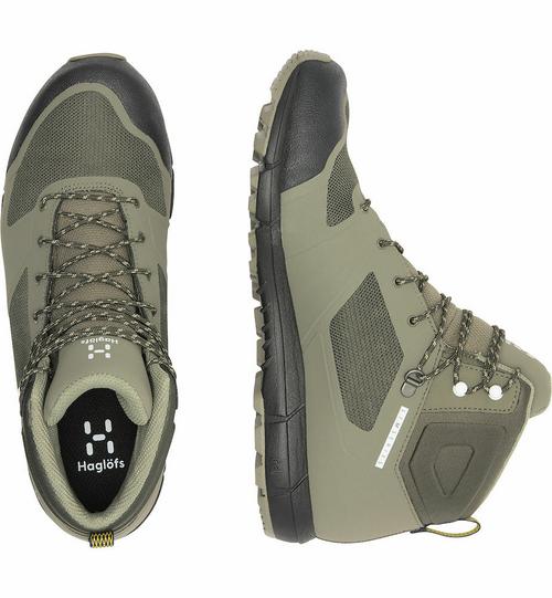 Rückansicht von Haglöfs L.I.M Mid Proof Eco Wanderschuhe Damen Sage green/deep woods