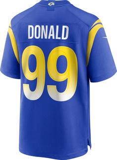 Rückansicht von Nike Los Angeles Rams Aaron Donald 99 American Football Trikot Herren hyper royal