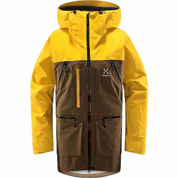 Haglöfs GORE-TEX Vassi GTX Pro Jacket Hardshelljacke Damen Teak Brown/Pumpkin Yellow